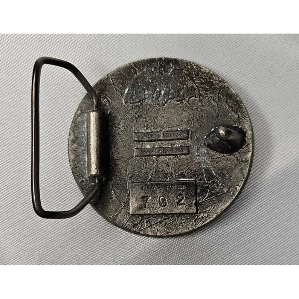 Rare‎ Vintage Football Belt Buckle, Great American Buckle Chicago, Round #782